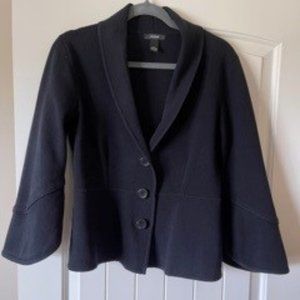 Black Alfani Knit Button-up 3/4 Sleeve Jacket Cardigan - Medium NWOT